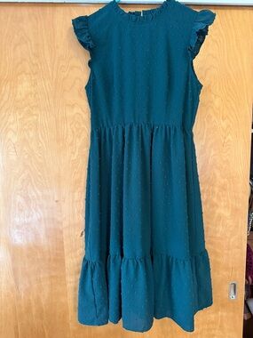 Women’s green Ruffle Sleeve Dress